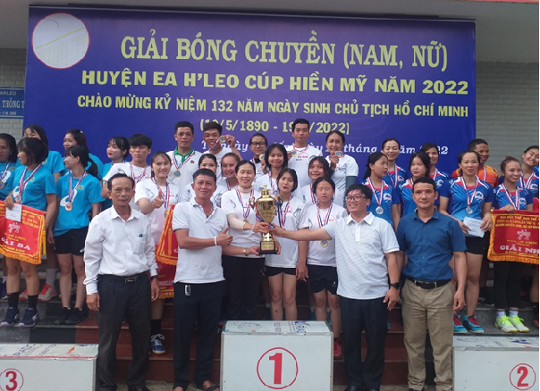 Giải bóng chuyền nam, nữ trong chương trình Đại hội TDTT huyện Ea H’Leo lần thứ VII năm 2021